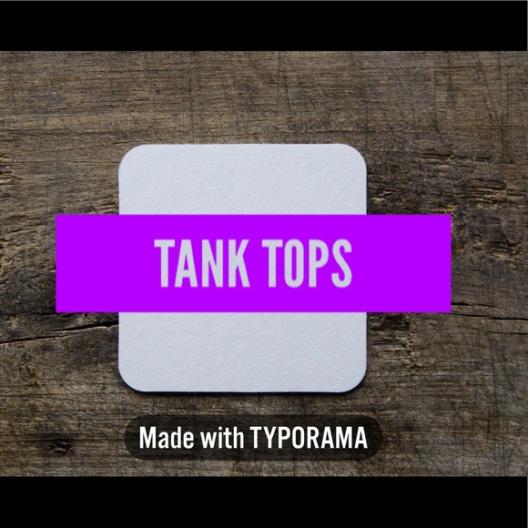 Tops - Look for men’s and women’s tank tops